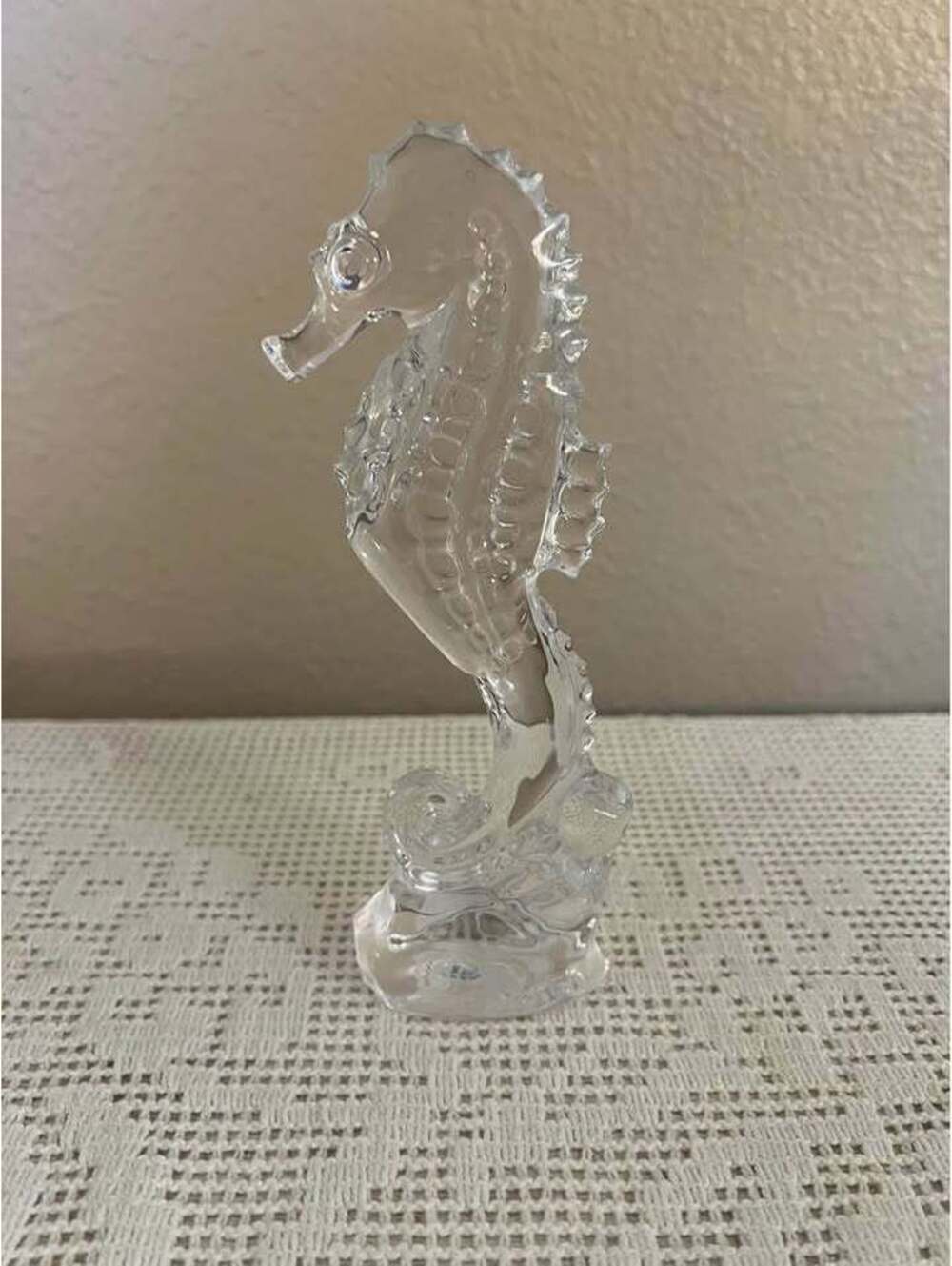 Waterford Crystal Seahorse Figurine Paperweight Clear